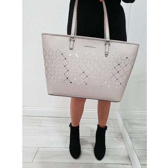 Michael Kors Handbags - Michael Kors Violet Shopper Tote Bag Gray Grey
